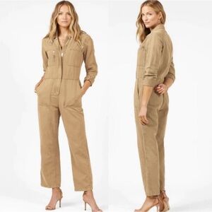 NWT Outerknown Station Utility Jumpsuit $178 MSRP Tan Beige Size SMALL